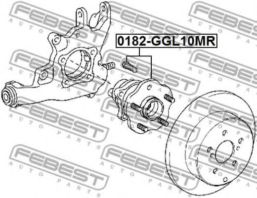 Ступица колеса FEBEST 0182-GGL10MR Ступица колеса FEBEST 0182-GGL10MR