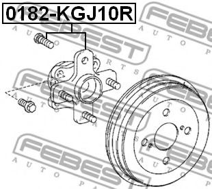 Ступица колеса FEBEST 0182-KGJ10R Ступица колеса FEBEST 0182-KGJ10R