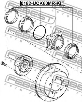 Ступица колеса FEBEST 0182-UCK60MR-KIT Ступица колеса FEBEST 0182-UCK60MR-KIT