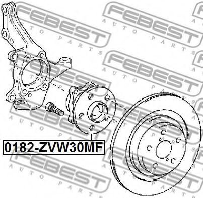 Ступица колеса FEBEST 0182-ZVW30MF Ступица колеса FEBEST 0182-ZVW30MF
