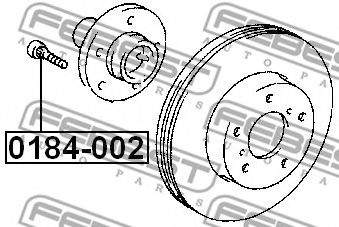 Шпилька крепления колеса FEBEST 0184-002 Шпилька крепления колеса FEBEST 0184-002