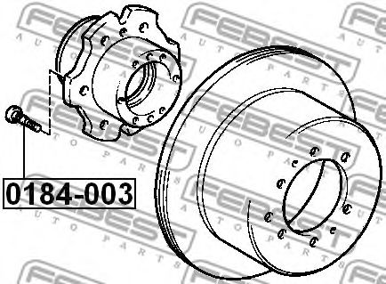 Шпилька крепления колеса FEBEST 0184-003 Шпилька крепления колеса FEBEST 0184-003