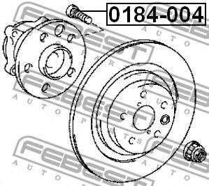 Шпилька крепления колеса FEBEST 0184-004 Шпилька крепления колеса FEBEST 0184-004