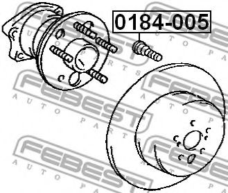 Шпилька крепления колеса FEBEST 0184-005 Шпилька крепления колеса FEBEST 0184-005
