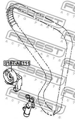 Натяжной ролик ремня ГРМ FEBEST 0187-AE111 Натяжной ролик ремня ГРМ FEBEST 0187-AE111