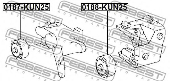Ролик ремня генератора FEBEST 0187-KUN25 Ролик ремня генератора FEBEST 0187-KUN25