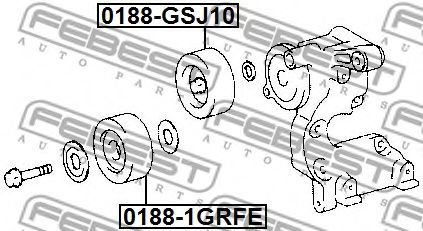 Обводной ролик FEBEST 0188-1GRFE Обводной ролик FEBEST 0188-1GRFE