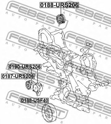 Обводной ролик FEBEST 0188-URS206 Обводной ролик FEBEST 0188-URS206