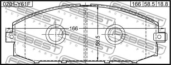 Тормозные колодки FEBEST 0201-Y61F Тормозные колодки FEBEST 0201-Y61F