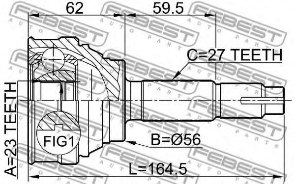ШРУС FEBEST 0210-019 ШРУС FEBEST 0210-019