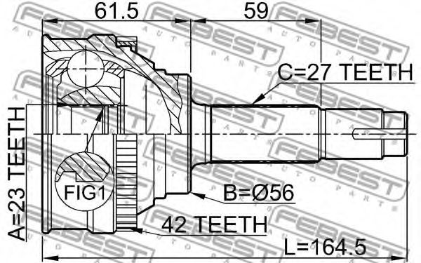 ШРУС FEBEST 0210-019A42 ШРУС FEBEST 0210-019A42