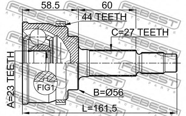 ШРУС FEBEST 0210-066A44 ШРУС FEBEST 0210-066A44