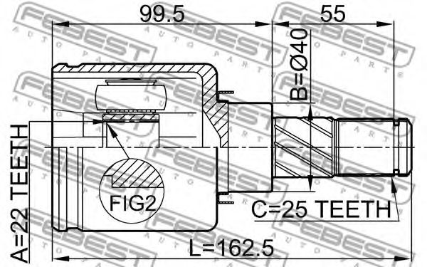 ШРУС FEBEST 0211-B10ATRH ШРУС FEBEST 0211-B10ATRH