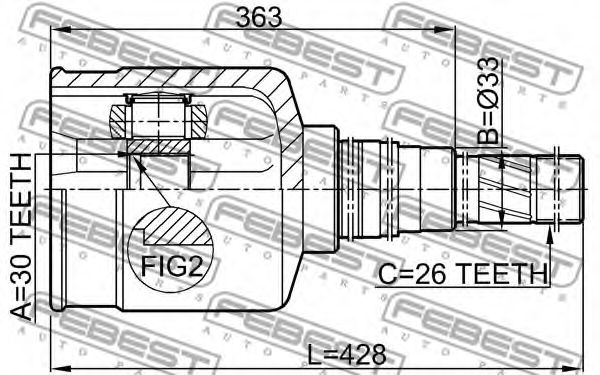 ШРУС FEBEST 0211-J1016RH ШРУС FEBEST 0211-J1016RH