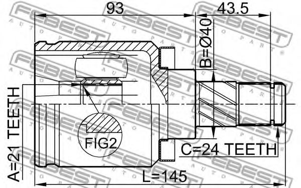 ШРУС FEBEST 0211-QG15 ШРУС FEBEST 0211-QG15