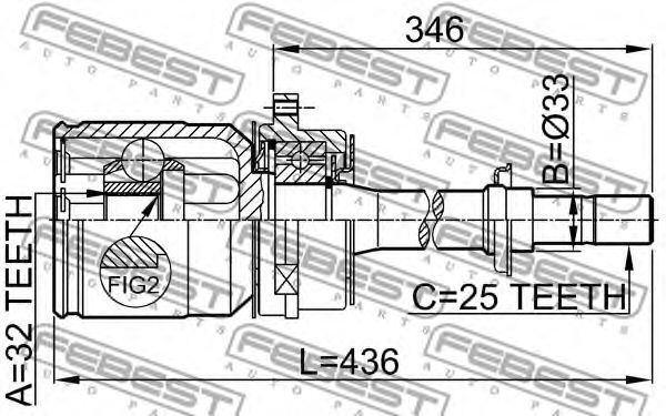 ШРУС FEBEST 0211-SR20RH ШРУС FEBEST 0211-SR20RH