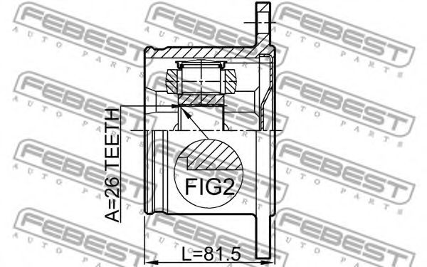 ШРУС FEBEST 0211-T30RH ШРУС FEBEST 0211-T30RH