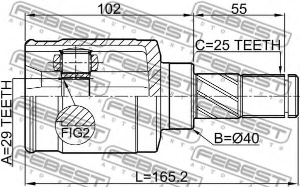 ШРУС FEBEST 0211-Z11AT ШРУС FEBEST 0211-Z11AT