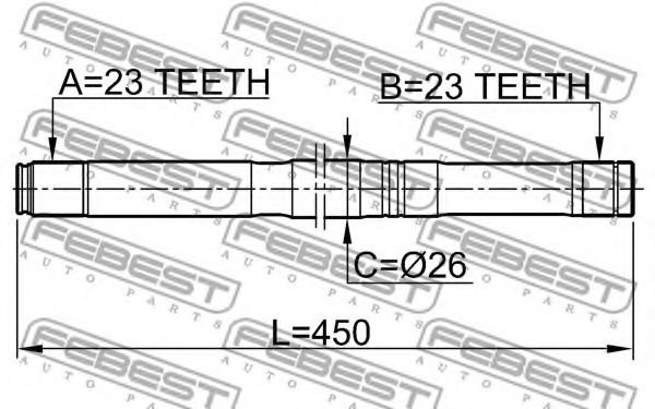 Полуось в сборе FEBEST 0212-QG16LH Полуось в сборе FEBEST 0212-QG16LH