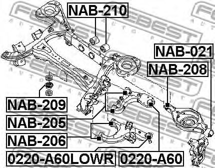 Шаровая опора FEBEST 0220-A60LOWR Шаровая опора FEBEST 0220-A60LOWR