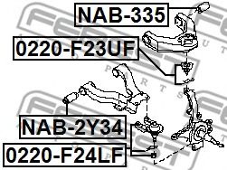 Шаровая опора FEBEST 0220-F24LF Шаровая опора FEBEST 0220-F24LF
