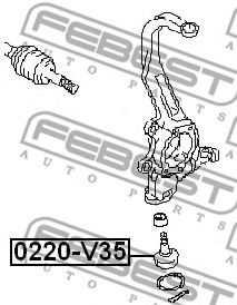 Шаровая опора FEBEST 0220-V35 Шаровая опора FEBEST 0220-V35
