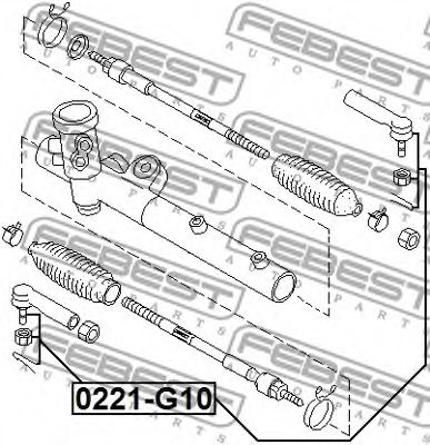 Наконечник рулевой тяги FEBEST 0221-G10 Наконечник рулевой тяги FEBEST 0221-G10