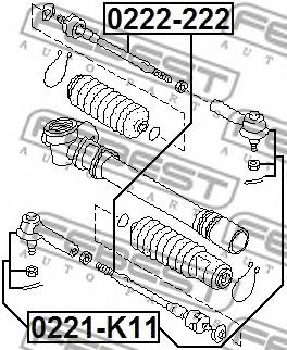 Наконечник рулевой тяги FEBEST 0221-K11 Наконечник рулевой тяги FEBEST 0221-K11