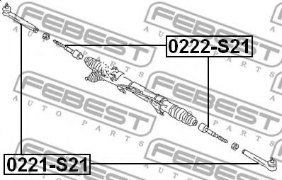 Наконечник рулевой тяги FEBEST 0221-S21 Наконечник рулевой тяги FEBEST 0221-S21