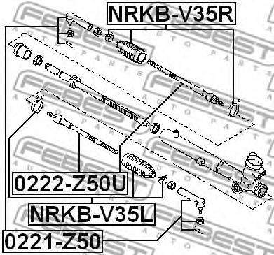Наконечник рулевой тяги FEBEST 0221-Z50 Наконечник рулевой тяги FEBEST 0221-Z50
