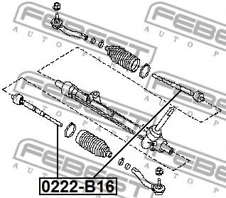 Рулевая тяга FEBEST 0222-B16 Рулевая тяга FEBEST 0222-B16