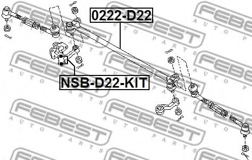 Рулевая тяга FEBEST 0222-D22 Рулевая тяга FEBEST 0222-D22