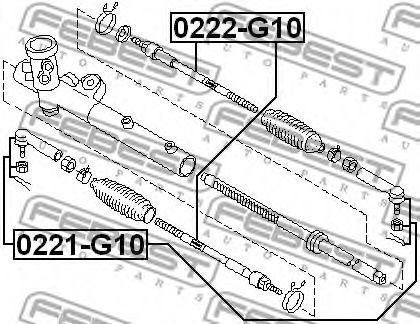 Рулевая тяга FEBEST 0222-G10 Рулевая тяга FEBEST 0222-G10
