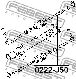 Рулевая тяга FEBEST 0222-J50 Рулевая тяга FEBEST 0222-J50