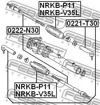 Рулевая тяга FEBEST 0222-N30 Рулевая тяга FEBEST 0222-N30