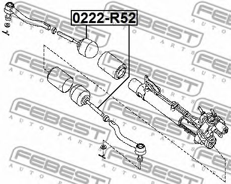 Рулевая тяга FEBEST 0222-R52 Рулевая тяга FEBEST 0222-R52