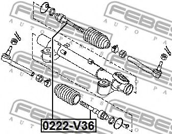 Рулевая тяга FEBEST 0222-V36 Рулевая тяга FEBEST 0222-V36