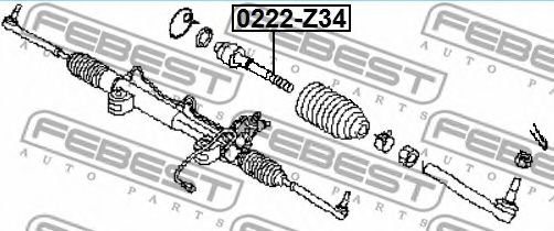 Рулевая тяга FEBEST 0222-Z34 Рулевая тяга FEBEST 0222-Z34