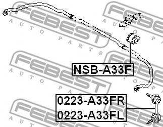 Стойка стабилизатора FEBEST 0223-A33FL Стойка стабилизатора FEBEST 0223-A33FL