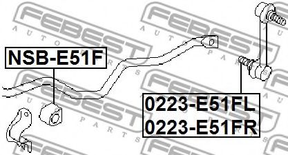 Стойка стабилизатора FEBEST 0223-E51FL Стойка стабилизатора FEBEST 0223-E51FL