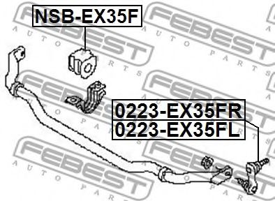 Стойка стабилизатора FEBEST 0223-EX35FL Стойка стабилизатора FEBEST 0223-EX35FL