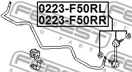 Стойка стабилизатора FEBEST 0223-F50RR Стойка стабилизатора FEBEST 0223-F50RR