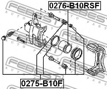 Поршень суппорта FEBEST 0276-B10RSF Поршень суппорта FEBEST 0276-B10RSF