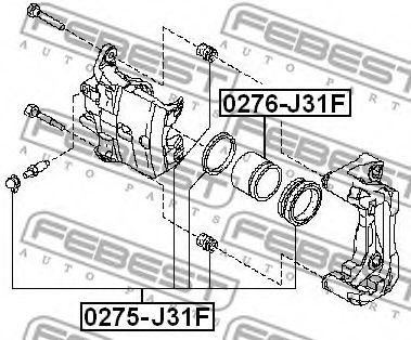 Поршень суппорта FEBEST 0276-J31F Поршень суппорта FEBEST 0276-J31F