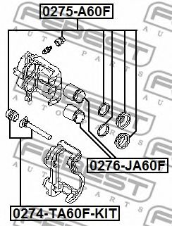 Поршень суппорта FEBEST 0276-JA60F Поршень суппорта FEBEST 0276-JA60F