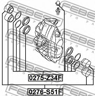 Поршень суппорта FEBEST 0276-S51F Поршень суппорта FEBEST 0276-S51F