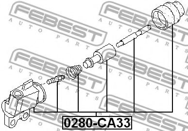 Рабочий цилиндр сцепления FEBEST 0280-A33 Рабочий цилиндр сцепления FEBEST 0280-A33