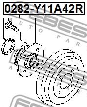 Ступица колеса FEBEST 0282-Y11A42R Ступица колеса FEBEST 0282-Y11A42R