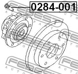 Шпилька крепления колеса FEBEST 0284-001 Шпилька крепления колеса FEBEST 0284-001