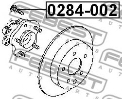 Шпилька крепления колеса FEBEST 0284-002 Шпилька крепления колеса FEBEST 0284-002